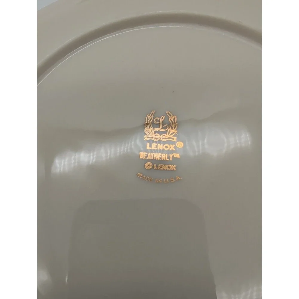 2 LENOX WEATHERLY Salad PLATES  6 3/8